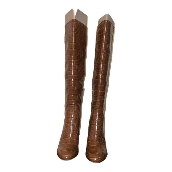 Circus by Sam Edelman Clarimont Women's Boots Mocha Croc PT Size 7 M - Picture 2 of 7